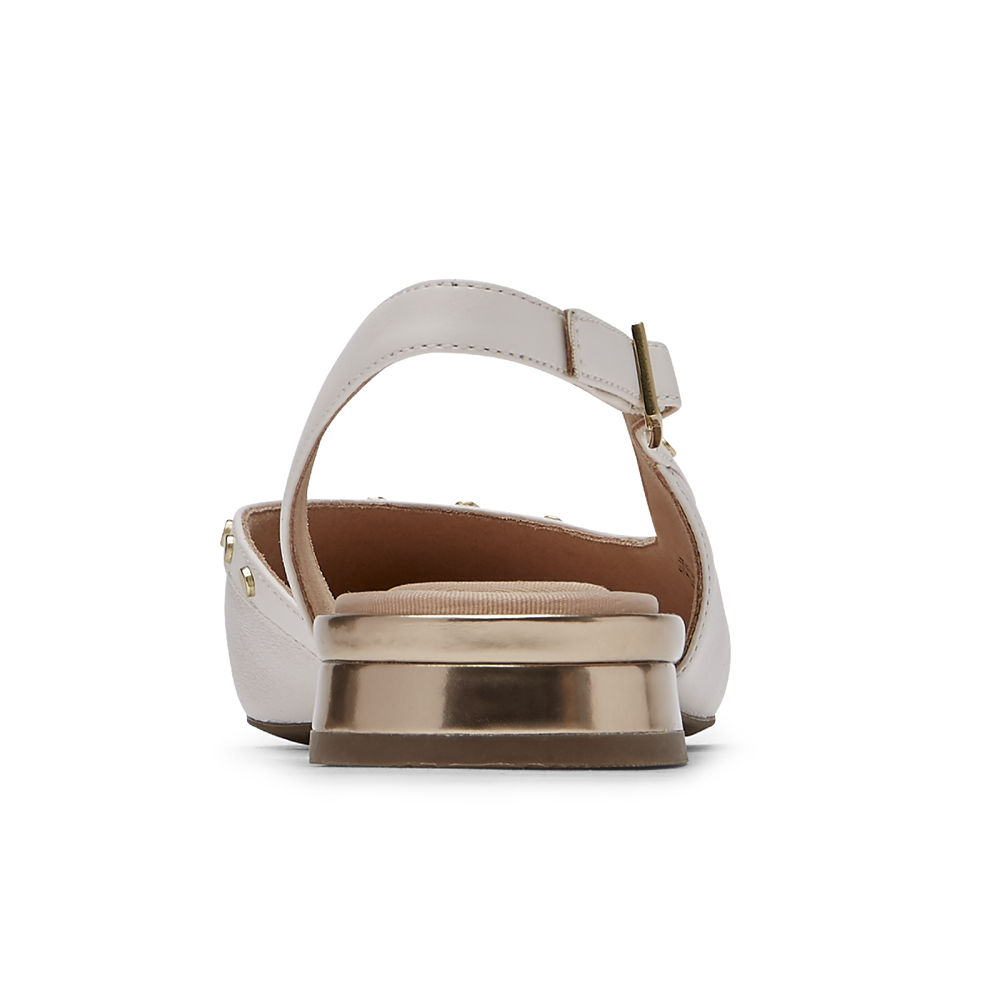 Slingback Rockport Mulher Branco - Total Motion Zuly Studded - 84735DOMJ